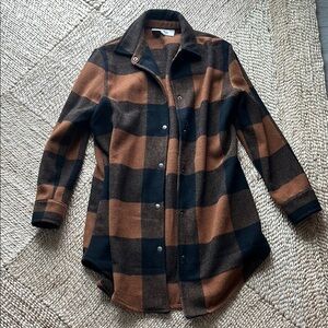 Plaid Women's Jacket - Black and Brown
